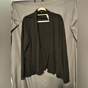 Valerie Bertinelli Black Open Front Jacket